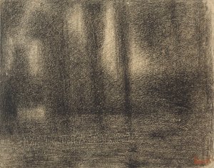 Pioppi, c.1883-4 da Georges Seurat